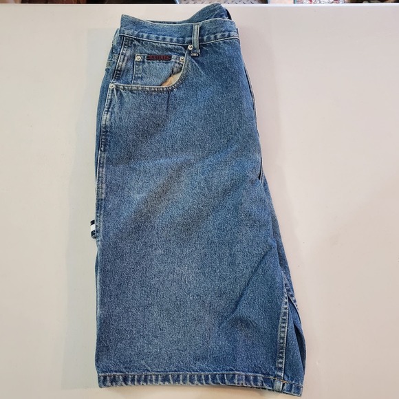 Tommy Hilfiger Jean Shorts Distressed Blue Medium Wash Men's W 38 - Picture 6 of 10